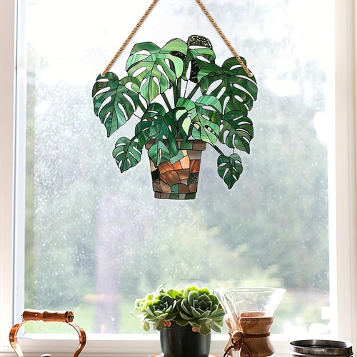 Flat green potted - flat, plant