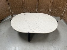 Swoon Medway Coffee Table, Black Mango Wood & White Marble RRP699