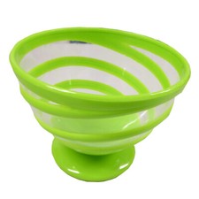 6 x GREEN PLASTIC FOOD BOWL