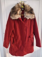 Used Ladies Naf Naf  Red zipped up Jacket  uk Size 10