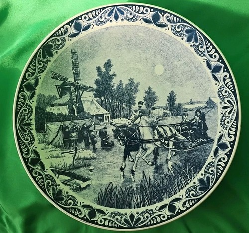 Delft blue pottery plate - delft,