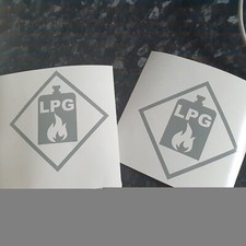 2 x LPG Warning Sticker