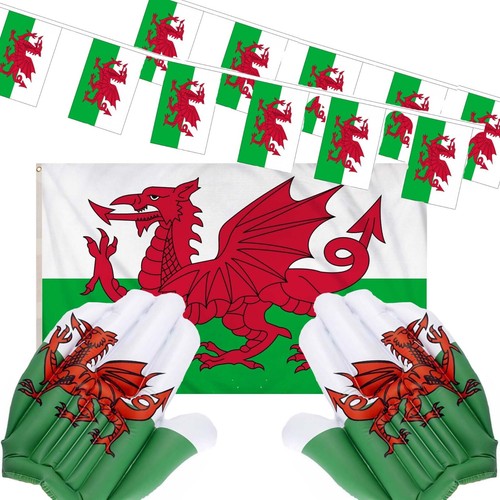 Welsh flag bunting inflatable - welsh,