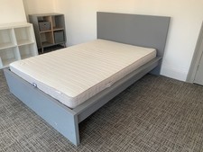 Ikea Malm double bed frame in grey