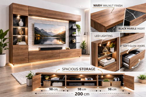 Lazando wall unit 250cm - unit,