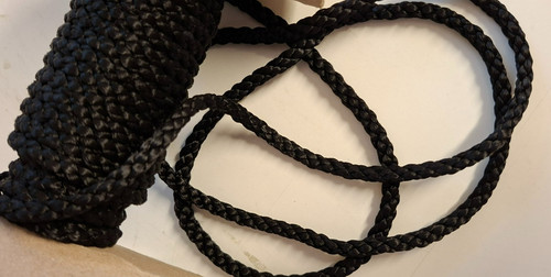 Crepe cord black 6 5 - crepe, 6.5