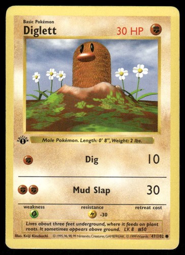 Pokemon cards diglett 102 - pokemon,