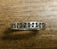 Memento Mori Silver Skull Band