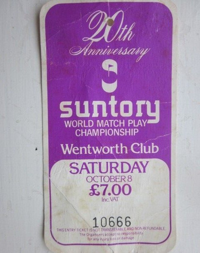 Suntory ticket world match - world,