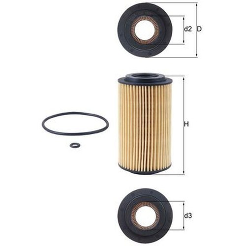 Oil filter ox153d1 mahle - oil,