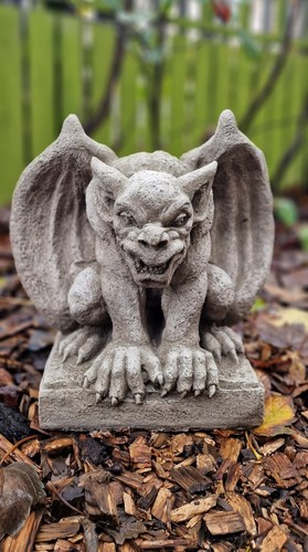 Winged gargoyle gothic statue - gargoyle,
