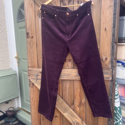 Ladies berry colour corduroy