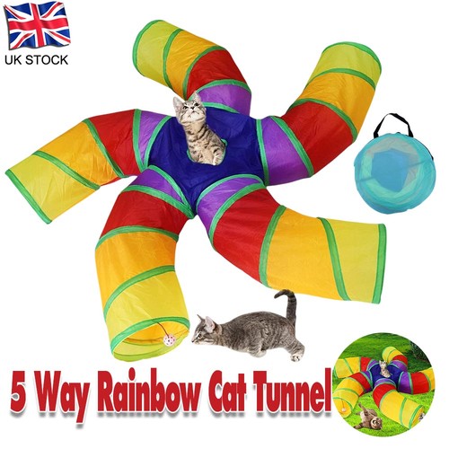 Way cat tunnel rainbow - 5-way, play