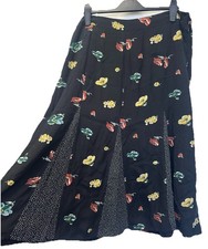 Fat Face Black Floral Midi