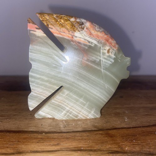 Hand carved onyx angel fish - hand,