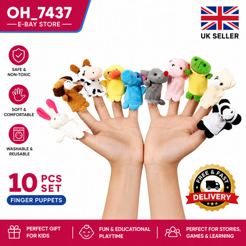 10x finger puppets set - puppets, mini