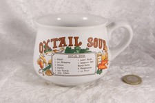Oxtail Recipe Soup Bowl Cup with single handle not used only displayed