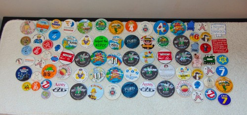 Vintage 1980 button badges - 1980's,