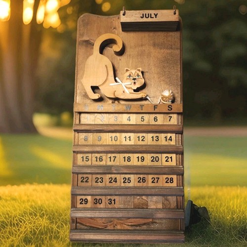 Vintage wooden perpetual - wooden,