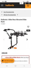 Halfords 3 Bike Rear Bicycle
