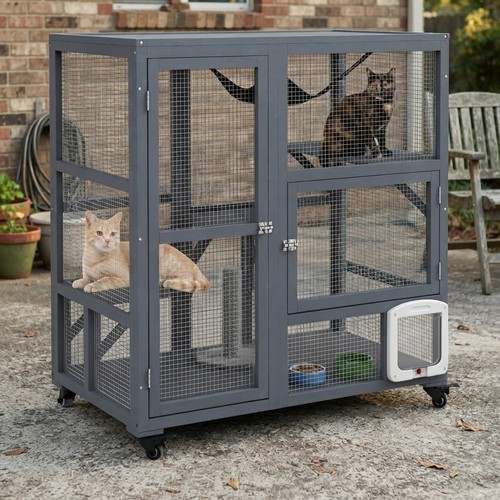 Cat cage house - house, catio
