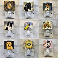 Plug-in Porcelain Night Lights Compass Peacock Kitten Horse Dogs