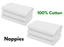 PREMIUM BABY TERRY TOWELLING NAPPIES SUPER SOFT  100% COTTON CLOTH REUSABLE