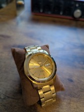 Seiko 5 Automatic Gold Watch 21 Jewels Great Condition