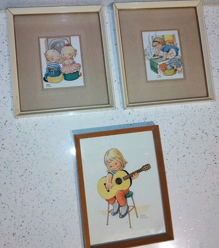 Set original vintage framed - set,