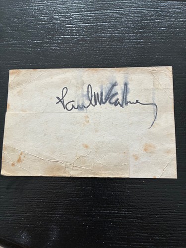 Paul mccartney signed menu - mccartney,