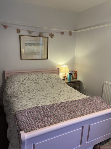 Solid pine double bed - solid, frame