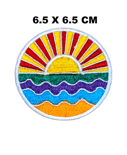 Colourful round sun set - colourful,