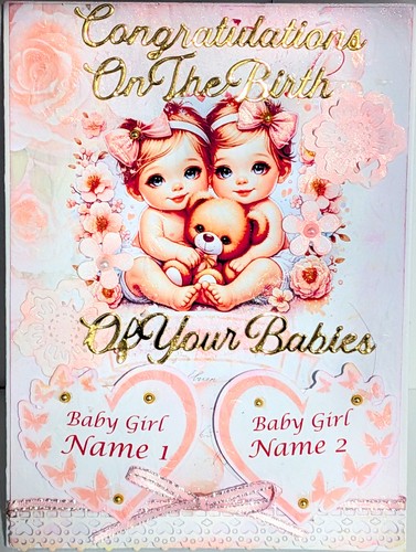 Personalised new baby twins - personalised,