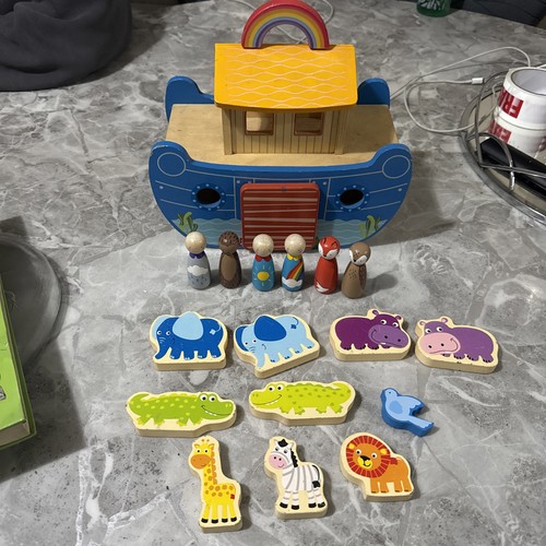 Noah ark wooden play set - play,