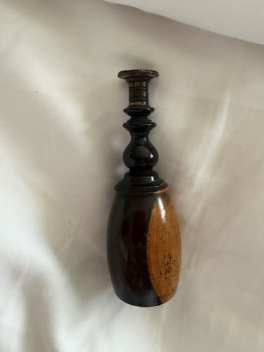 Georgian treen and bronze wax - bronze,