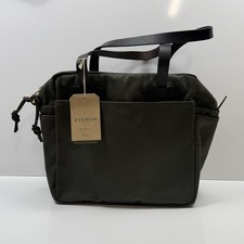 Filson Rugged Twill Zipper Double Handle Tote Bag Otter Green Made In USA