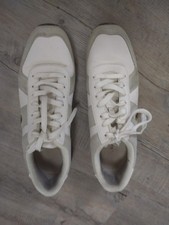 Men's LUKE 1977 Fach Trainers Size UK 11 White & Grey Lace Up Casual Sneakers