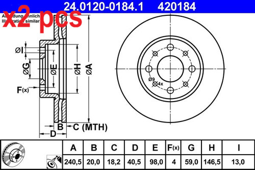 Pcs sides fits for fiat - l&r,
