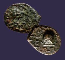 Archaios | Phrygia Apameia Zeus Helmet Meander | VERY RARE | AE | Inv#15.4