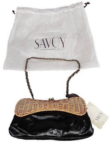 Savoy black wicker small - black,
