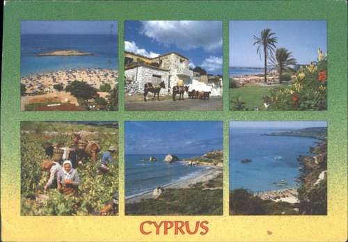 Cyprus multi view - cyprus, postcard