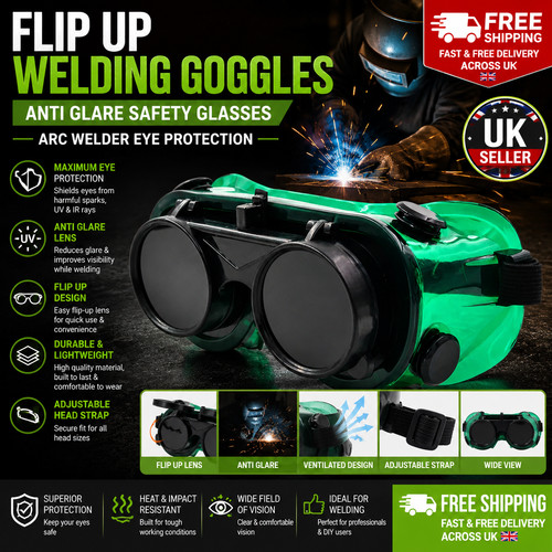 Flip welding goggles - up, anti