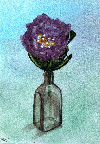 Original floral watercolor - original,