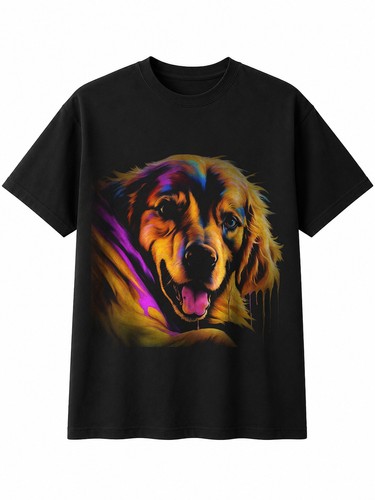 Dark fantasy golden retriever - fantasy,