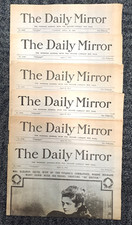 TITANIC 1912: THE DAILY MIRROR NEWSPAPERS: REPRINTS APR 16TH TO 22ND SUPERB LOOK