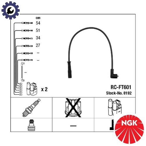 Ignition cable kit 8192 for - kit,