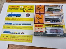 Boxed Lima / Wrenn N gauge 1/160 Micromodel diesel locomotive, Wagon Lits coach