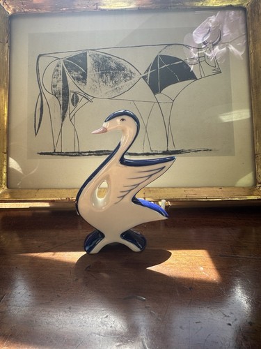 Vintage royal dux blue - blue, white