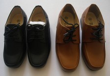 Boys black brown formal shoes - brown,