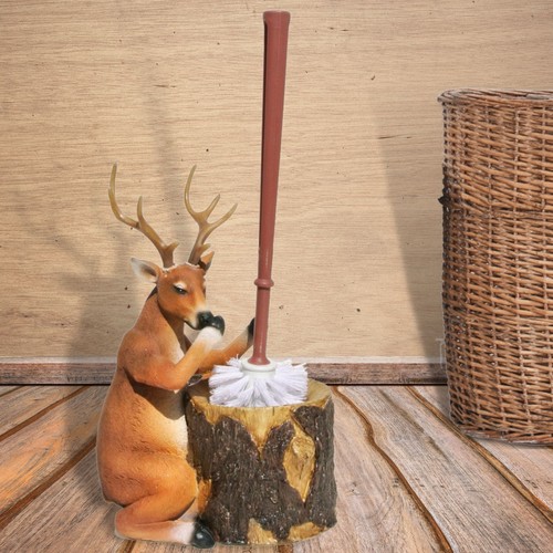 Rustic deer toilet brush - deer,